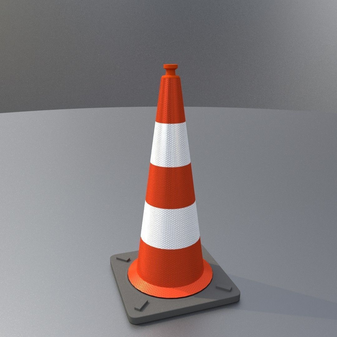 Traffic Cones All Sizes 3D Model Collection_59