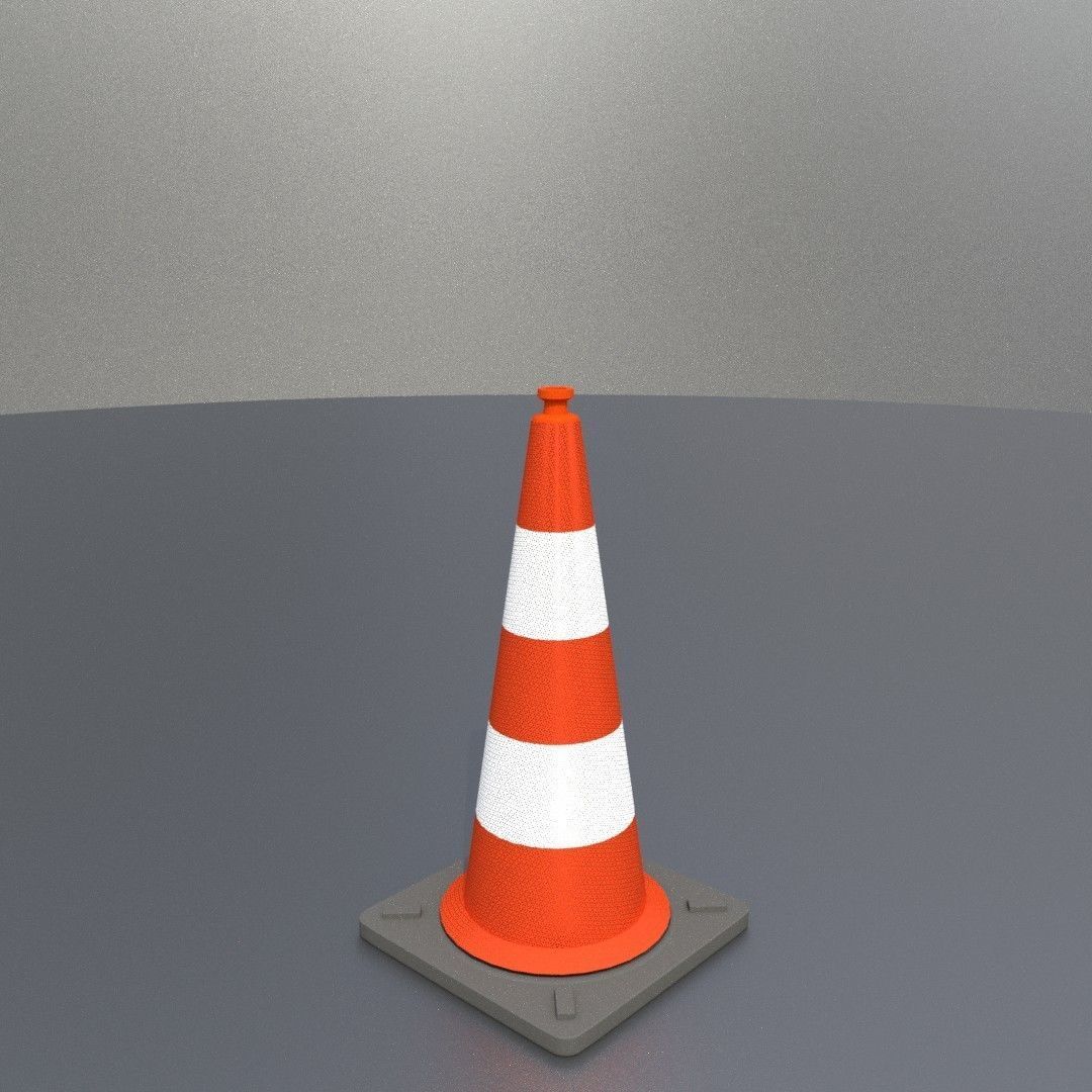Traffic Cones All Sizes 3D Model Collection_100