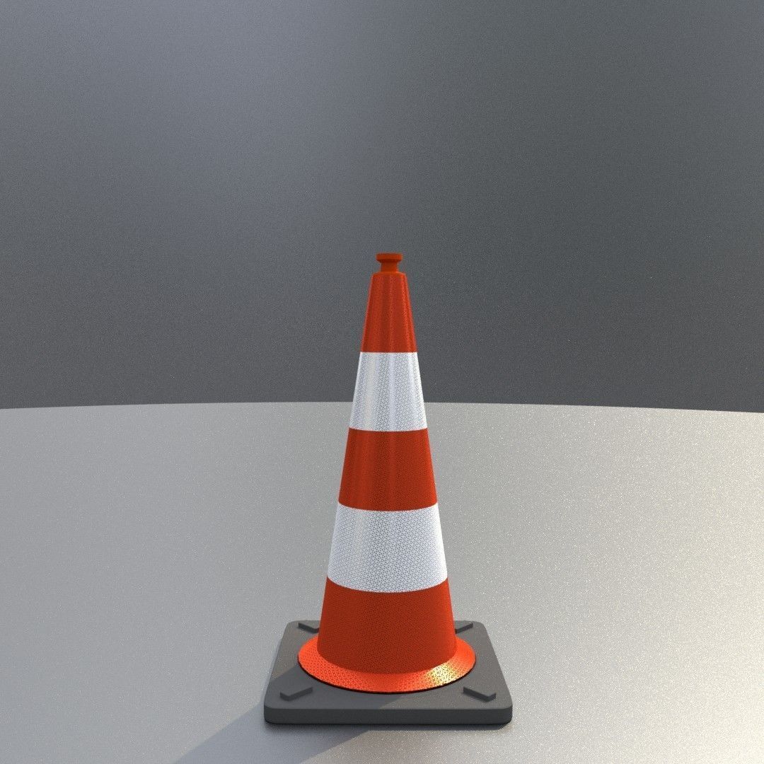 Traffic Cones All Sizes 3D Model Collection_47