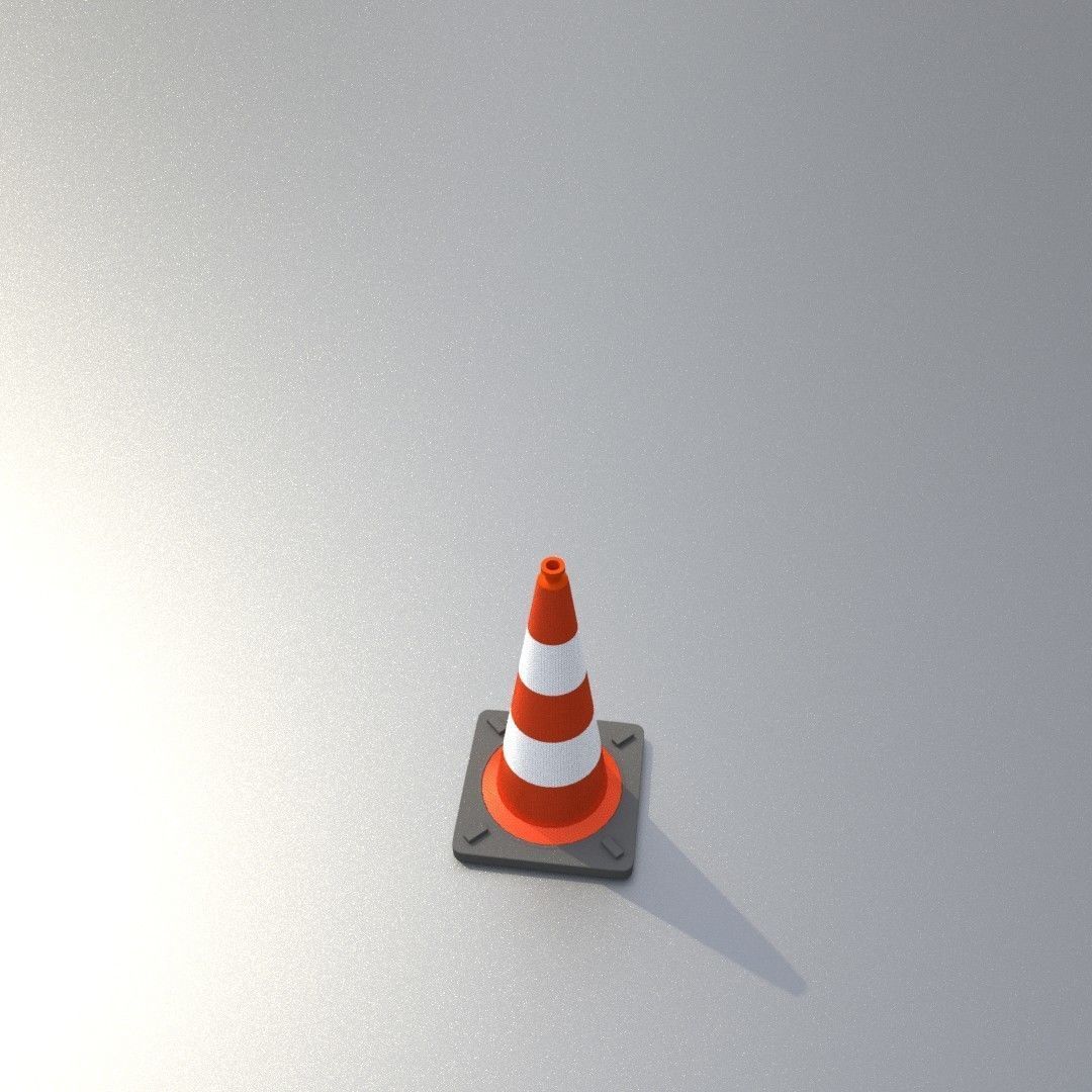 Traffic Cones All Sizes 3D Model Collection_38