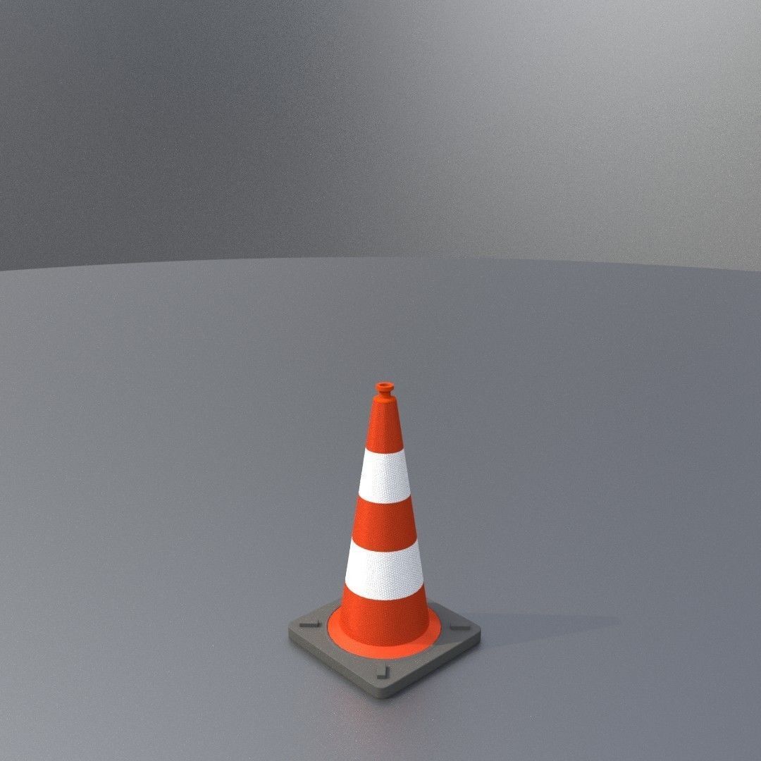 Traffic Cones All Sizes 3D Model Collection_12