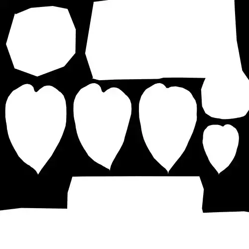 plant set of heart cut outs