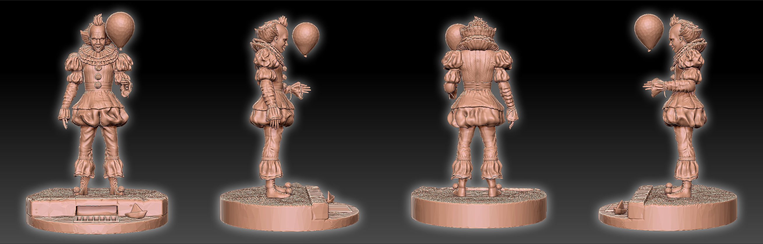 IT PennyWise The Clown Fan Art Printable Model 3D print model_8