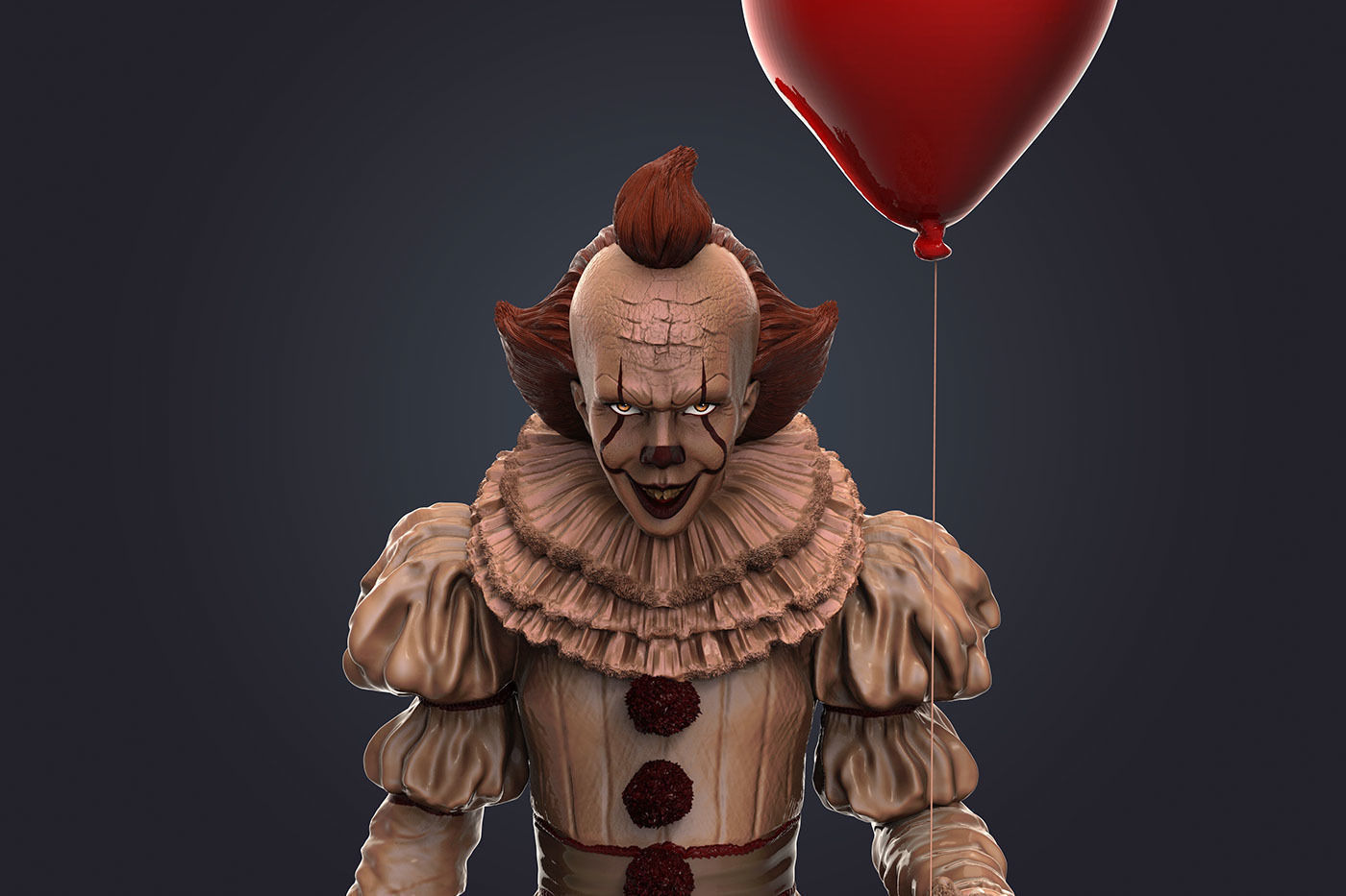 IT PennyWise The Clown Fan Art Printable Model 3D print model_6