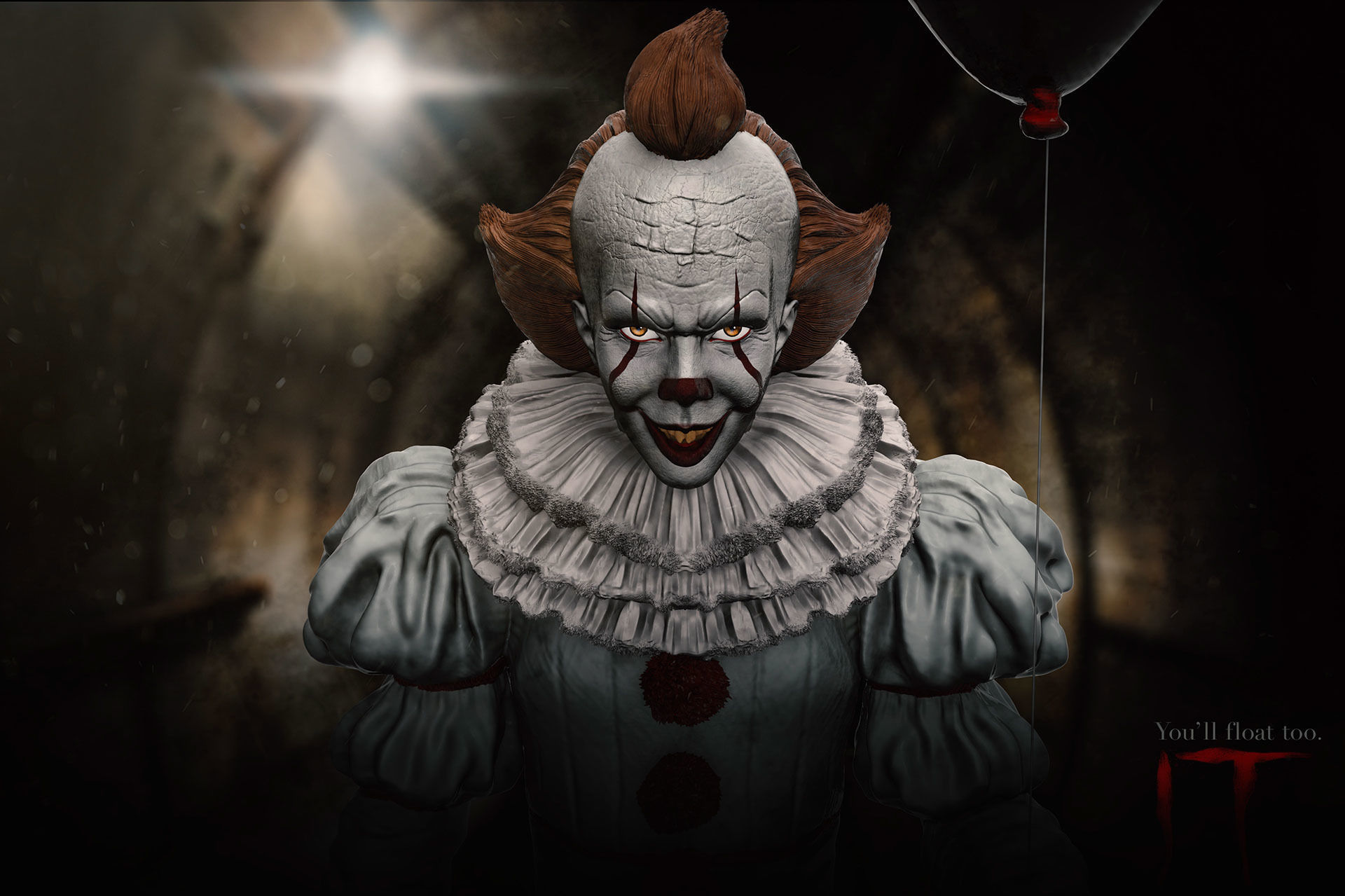 IT PennyWise The Clown Fan Art Printable Model 3D print model_0