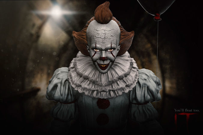 IT PennyWise The Clown Fan Art Printable Model 3D print model