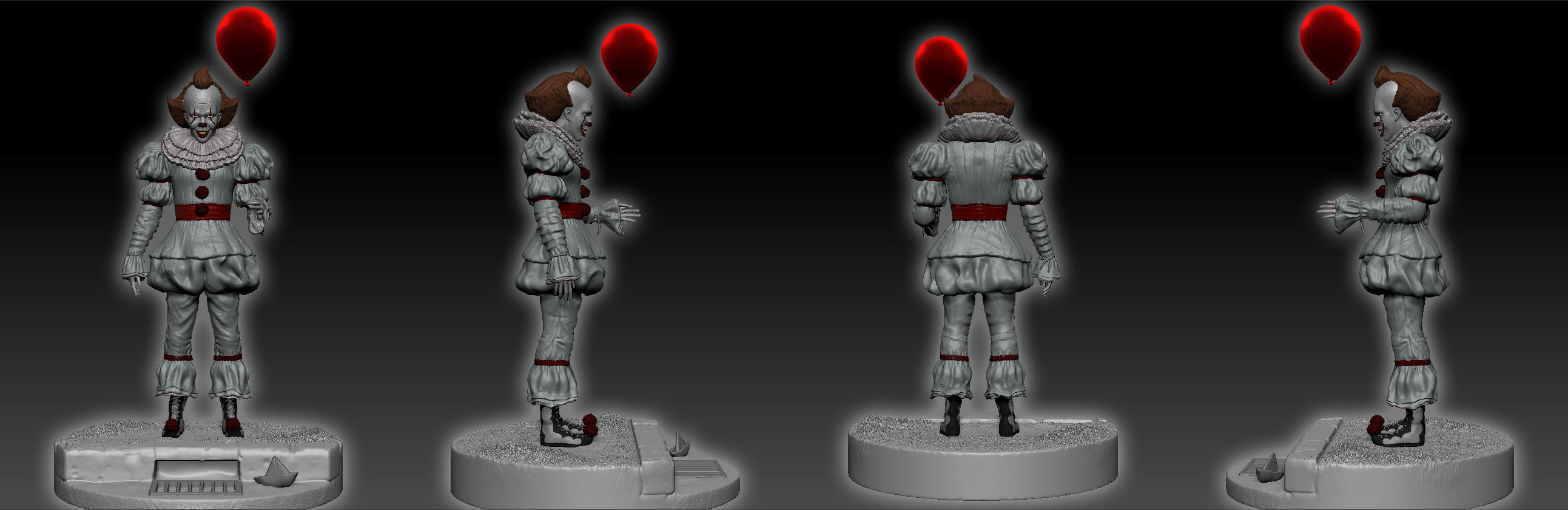 IT PennyWise The Clown Fan Art Printable Model 3D print model_9