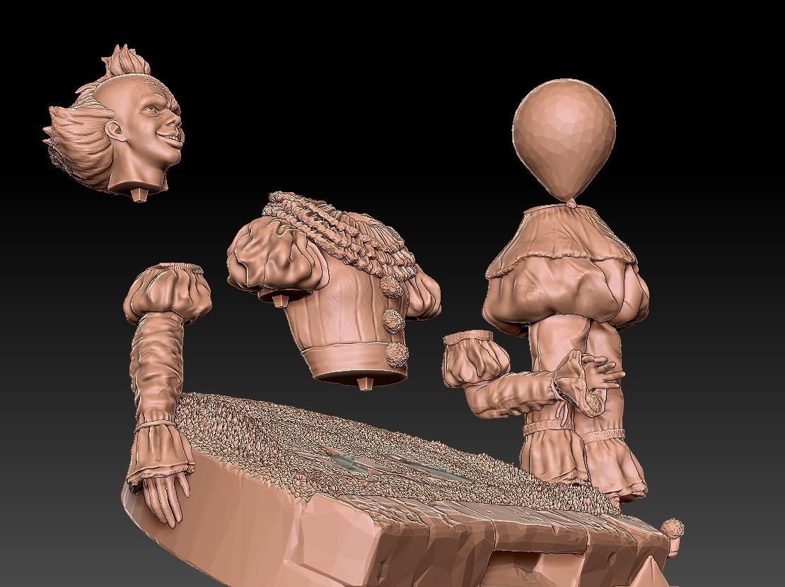 IT PennyWise The Clown Fan Art Printable Model 3D print model_4