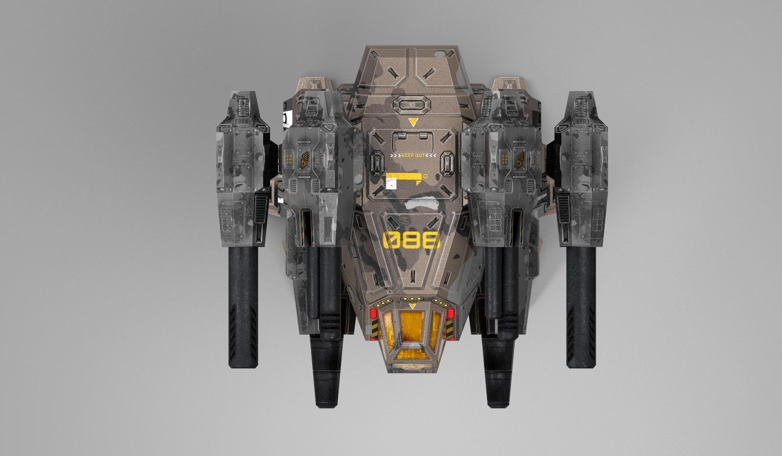 Anubis BattleMech Low-poly 3D model_18