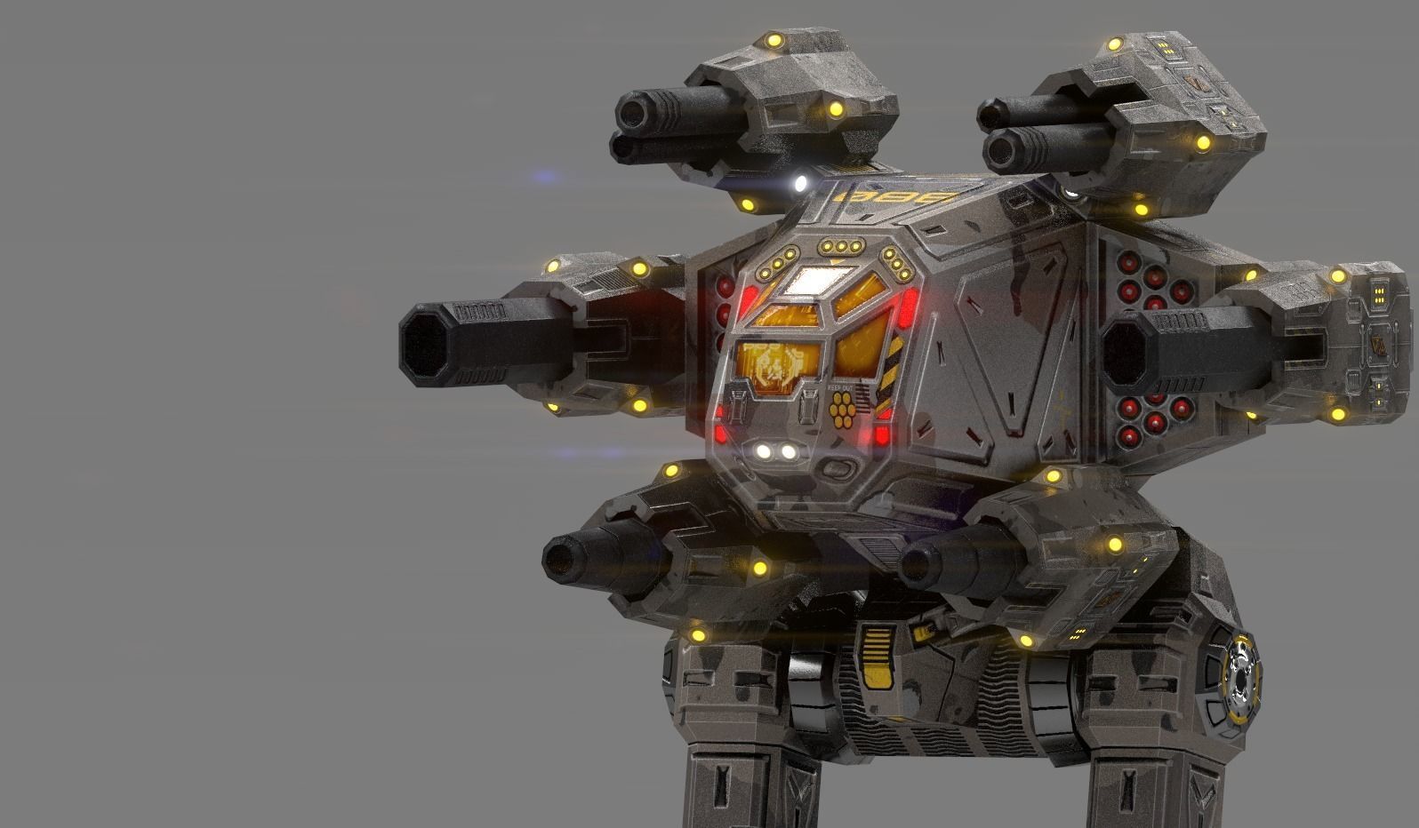 Anubis BattleMech Low-poly 3D model_10