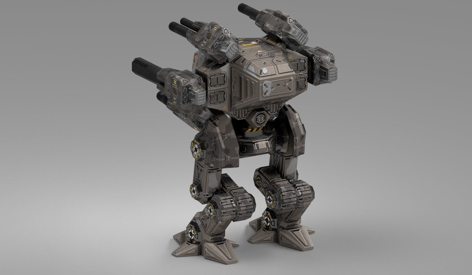 Anubis BattleMech Low-poly 3D model_17