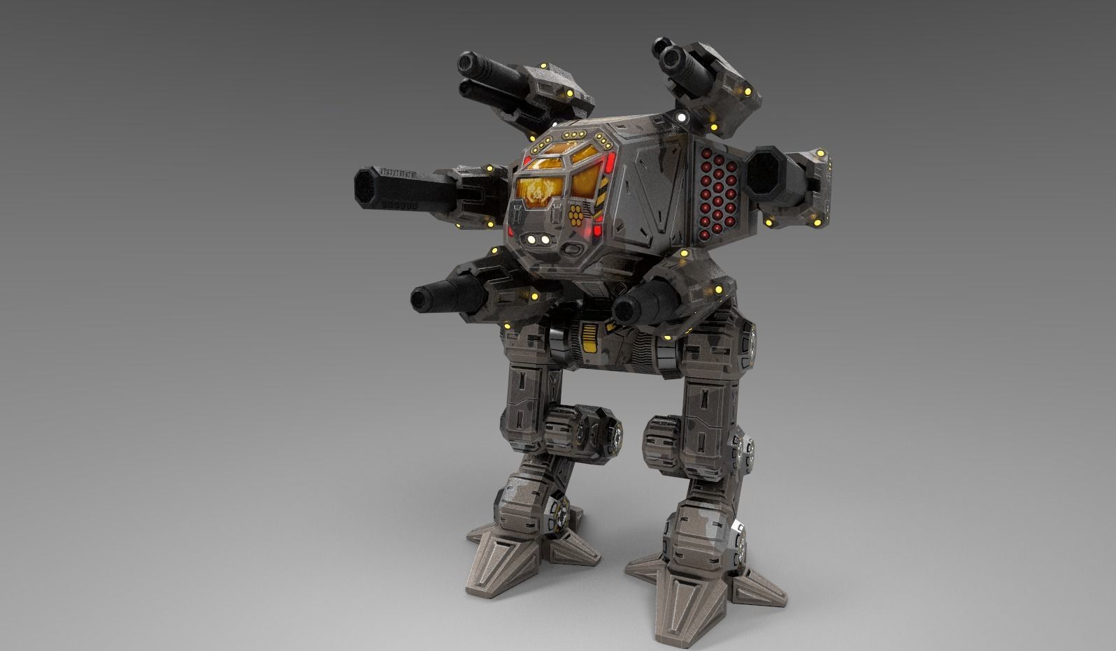 Anubis BattleMech Low-poly 3D model_12