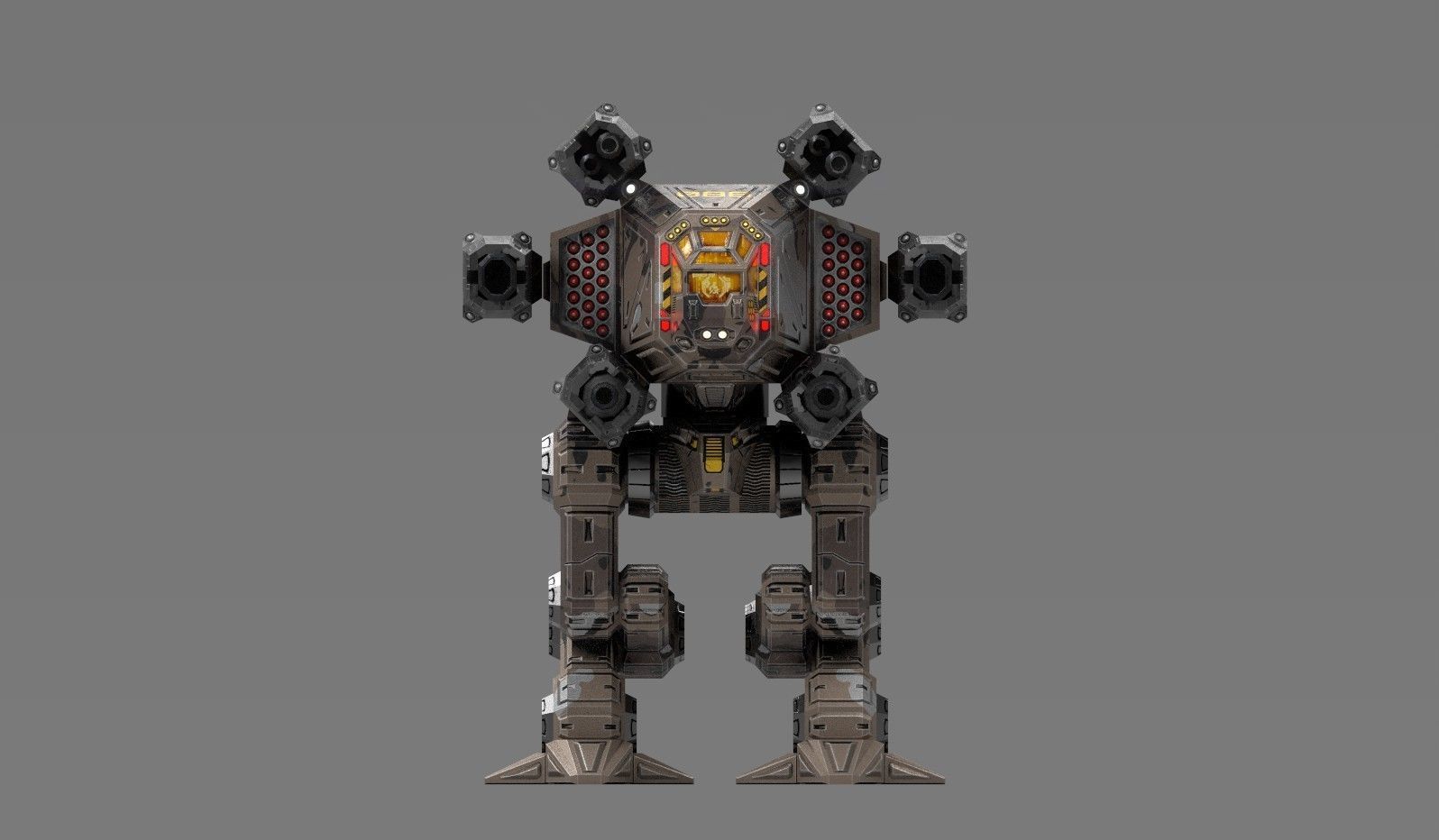 Anubis BattleMech Low-poly 3D model_14