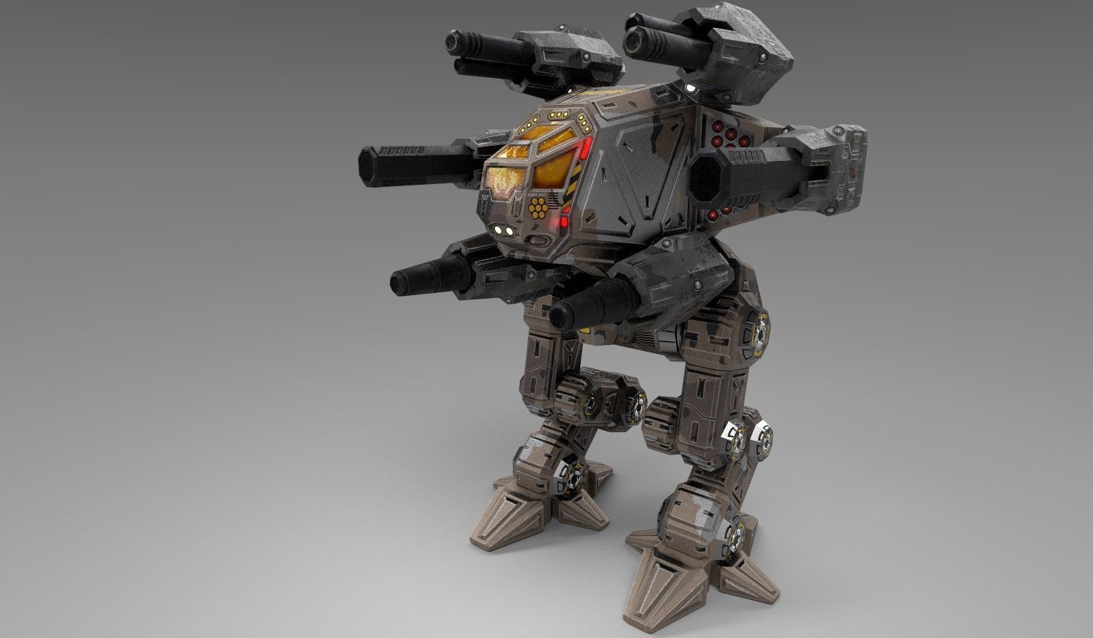 Anubis BattleMech Low-poly 3D model_11