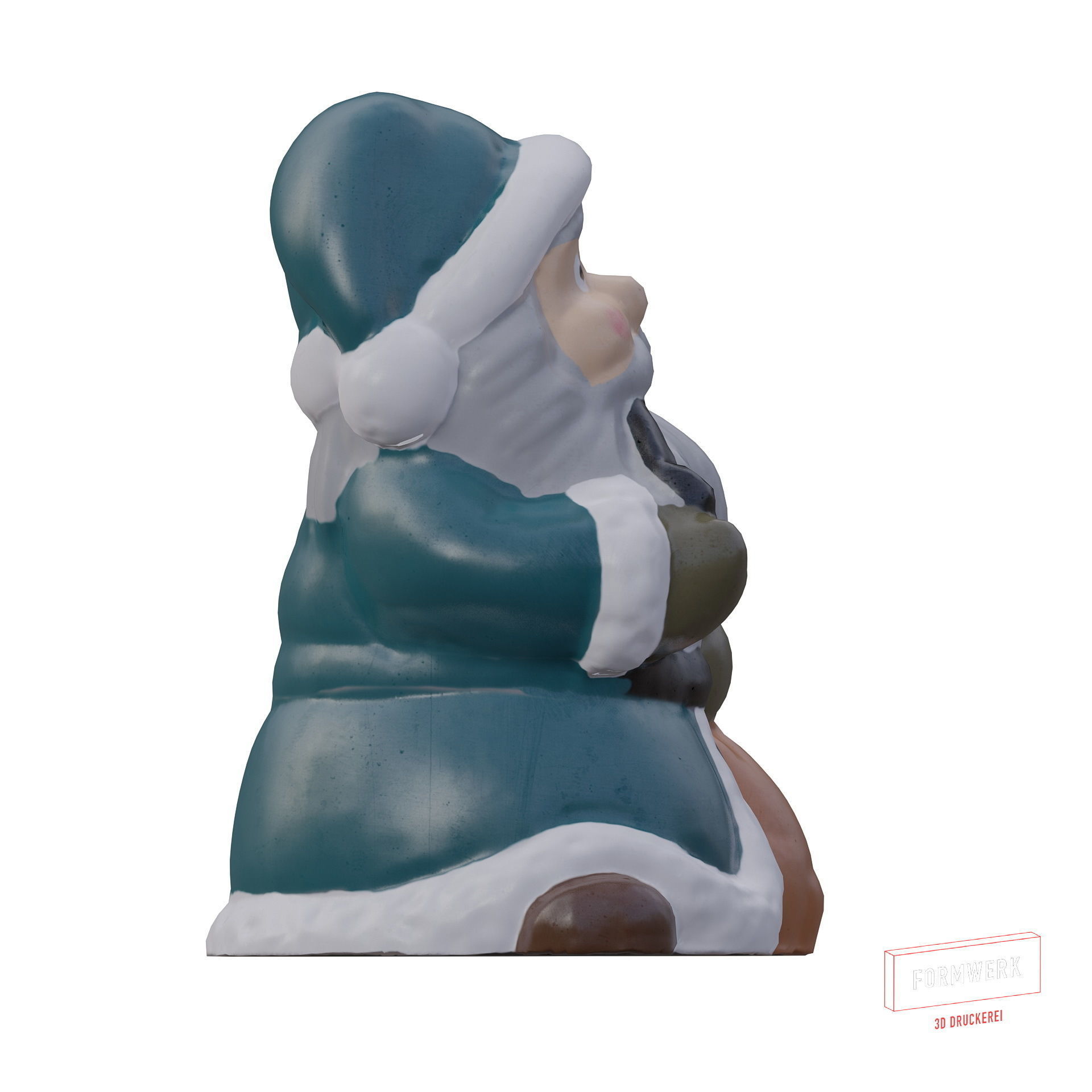 Multicolor Pack of cute Santa claus   LowPoly 3D model_21