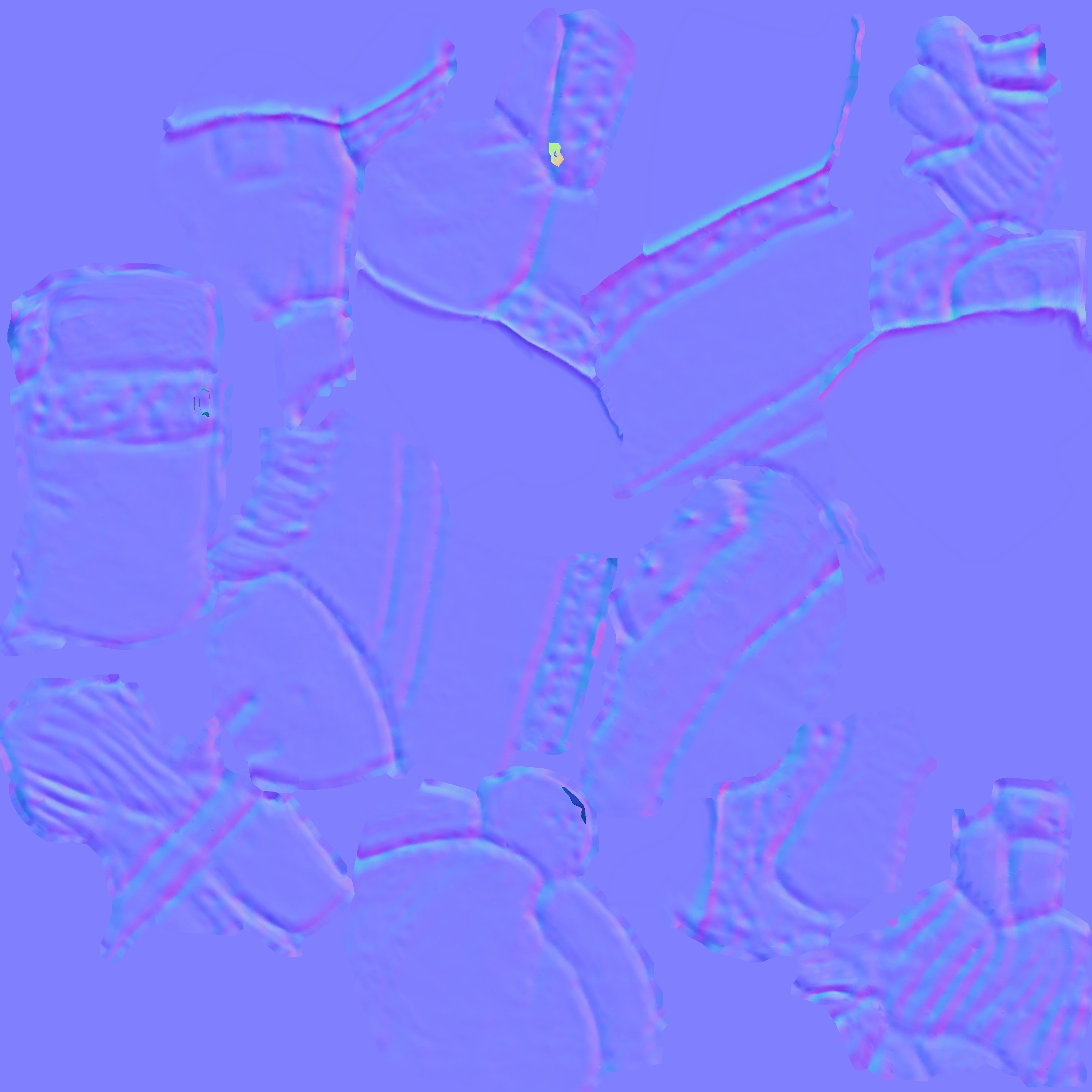 Multicolor Pack of cute Santa claus   LowPoly 3D model_27