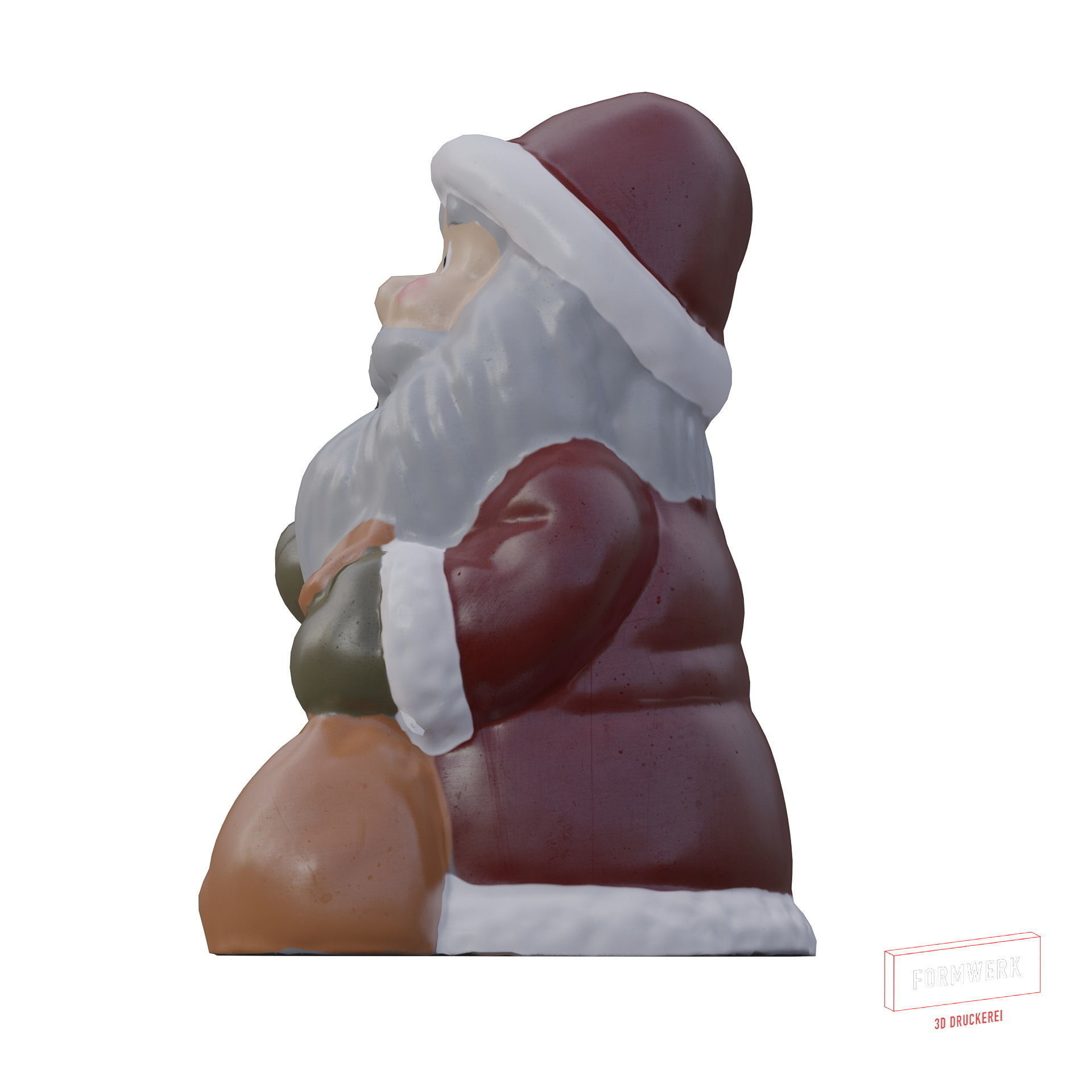Multicolor Pack of cute Santa claus   LowPoly 3D model_9