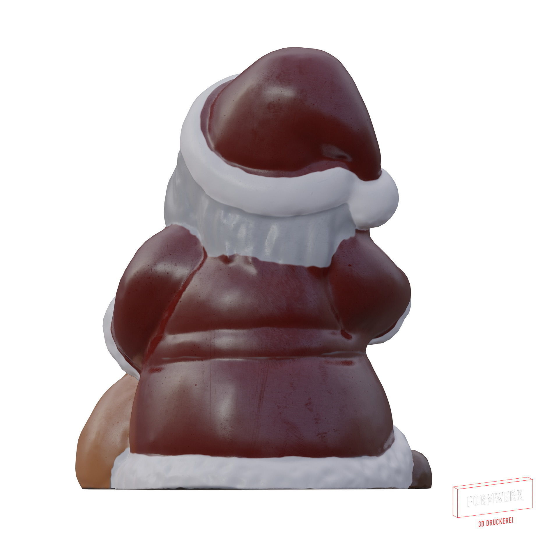 Multicolor Pack of cute Santa claus   LowPoly 3D model_8