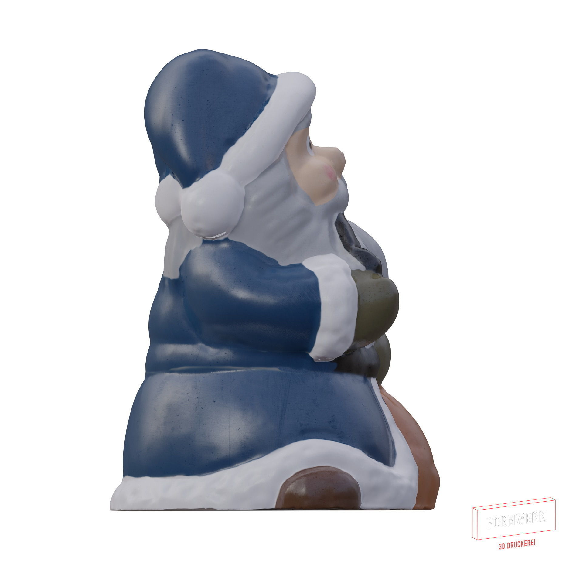 Multicolor Pack of cute Santa claus   LowPoly 3D model_13