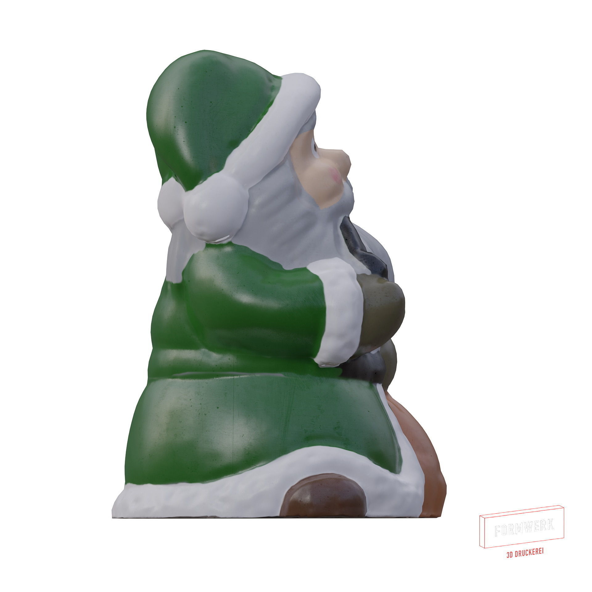 Multicolor Pack of cute Santa claus   LowPoly 3D model_16