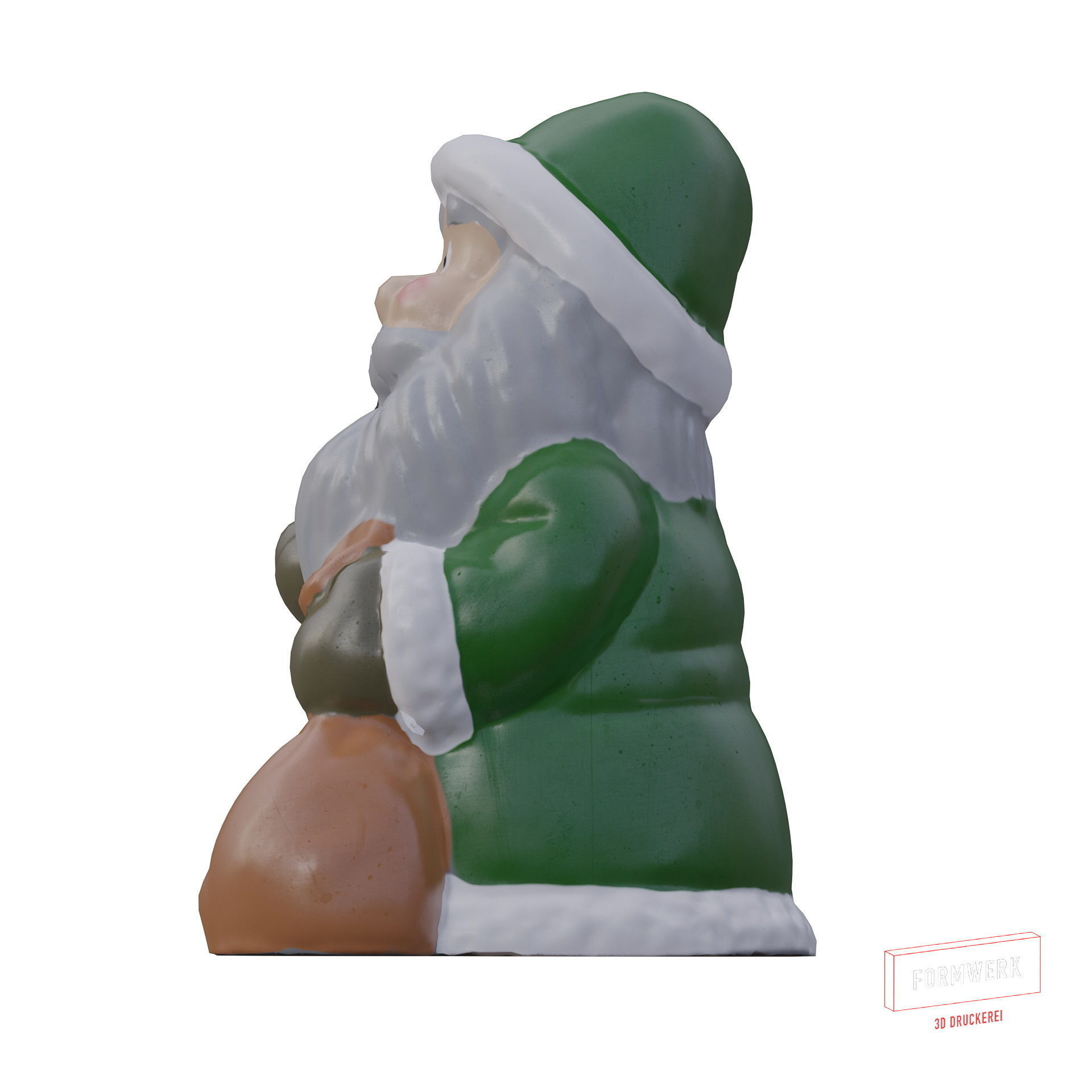 Multicolor Pack of cute Santa claus   LowPoly 3D model_18
