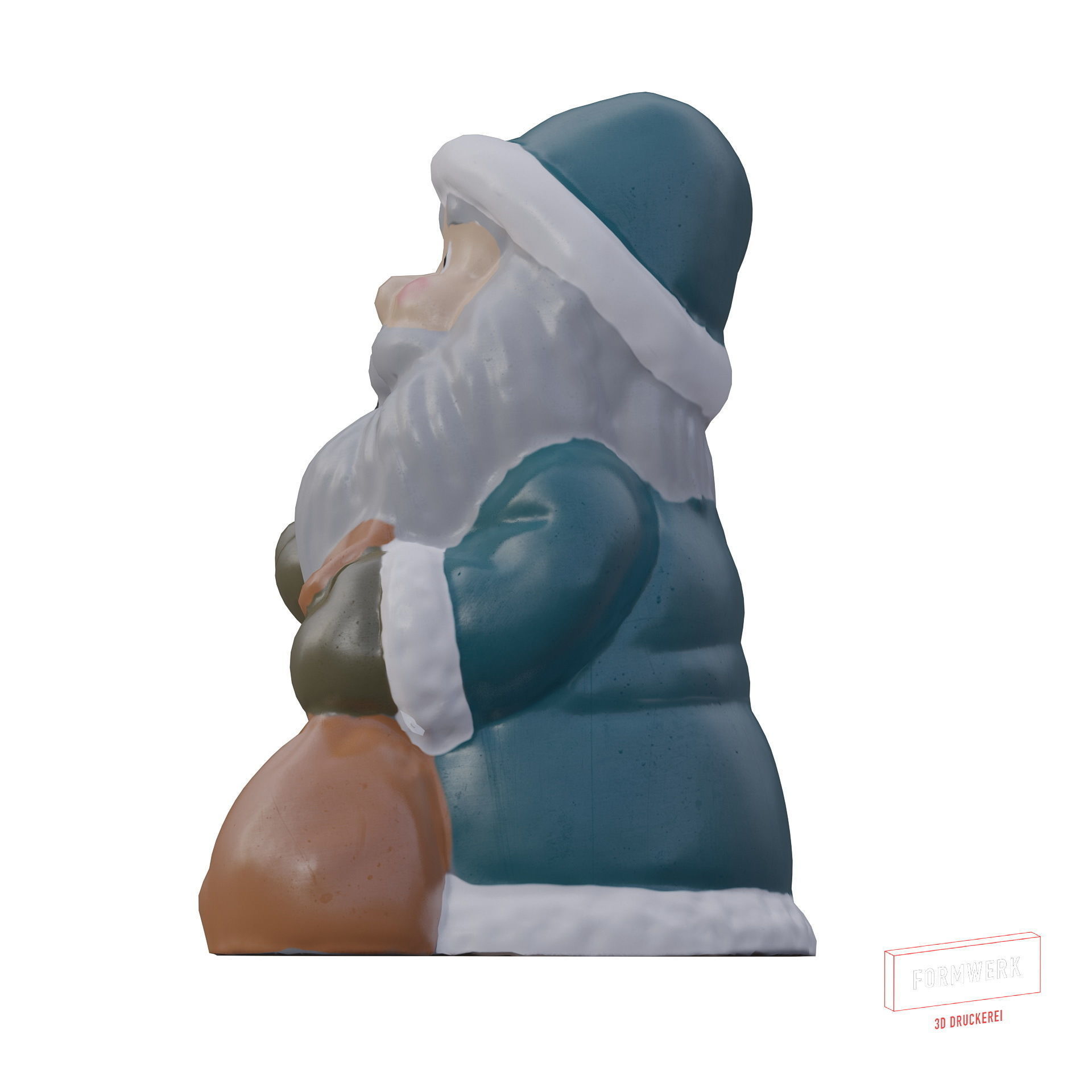 Multicolor Pack of cute Santa claus   LowPoly 3D model_19