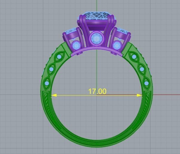 RINGS J N7 3D print model_7