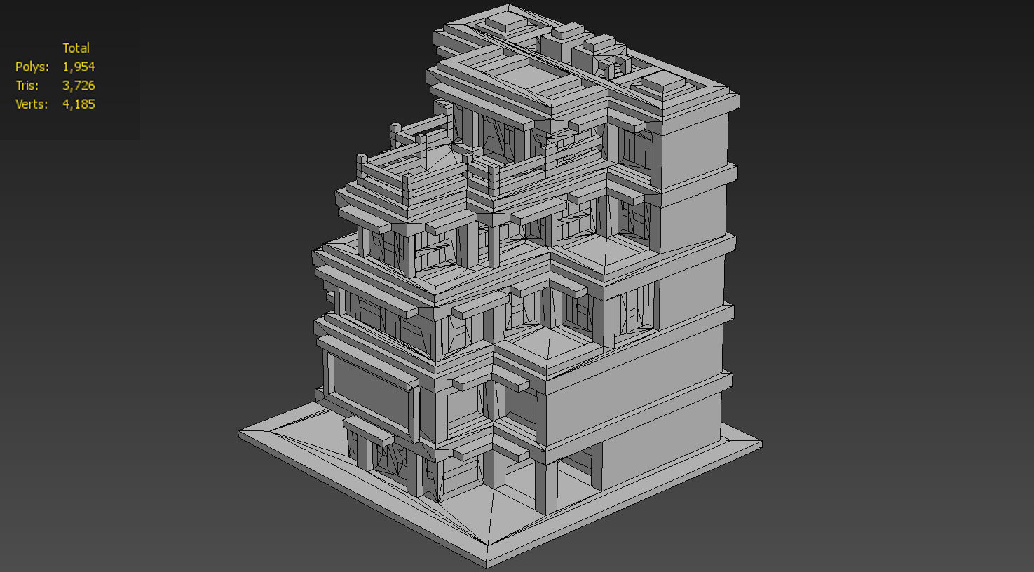 House Voxel - 13 Low-poly 3D model_4