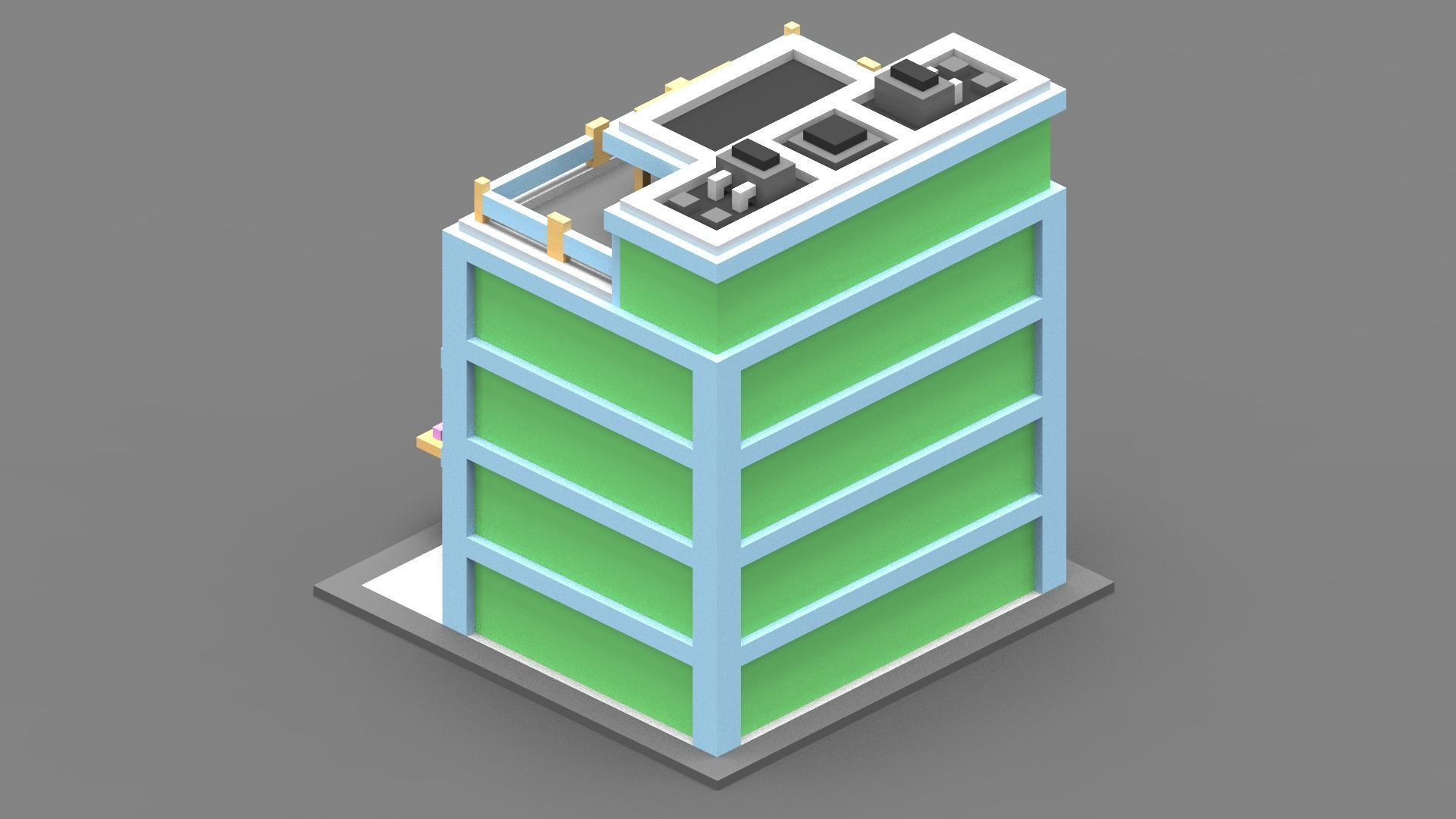 House Voxel - 17 Low-poly 3D model_1