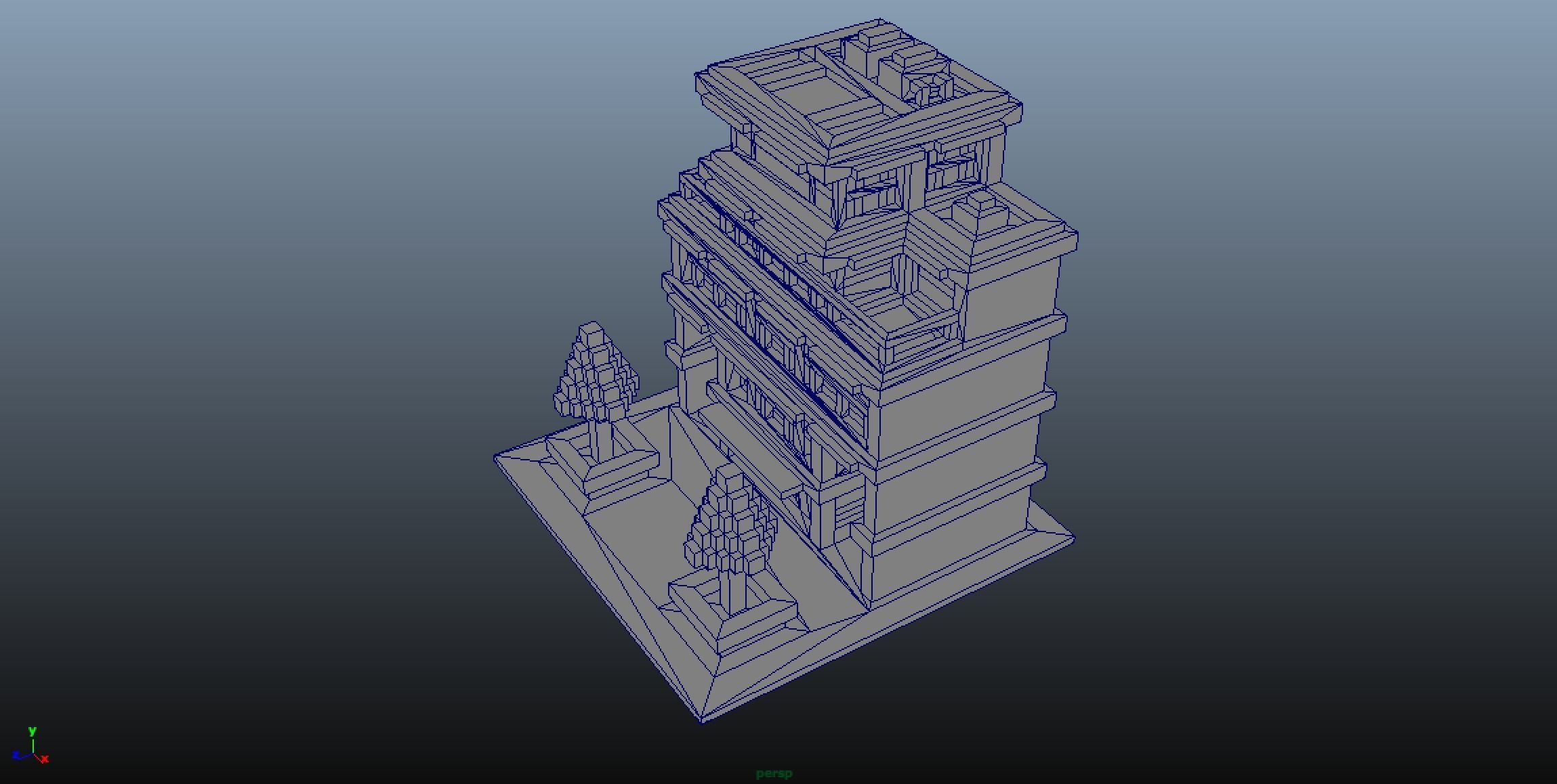 House Voxel - 18 Low-poly 3D model_4