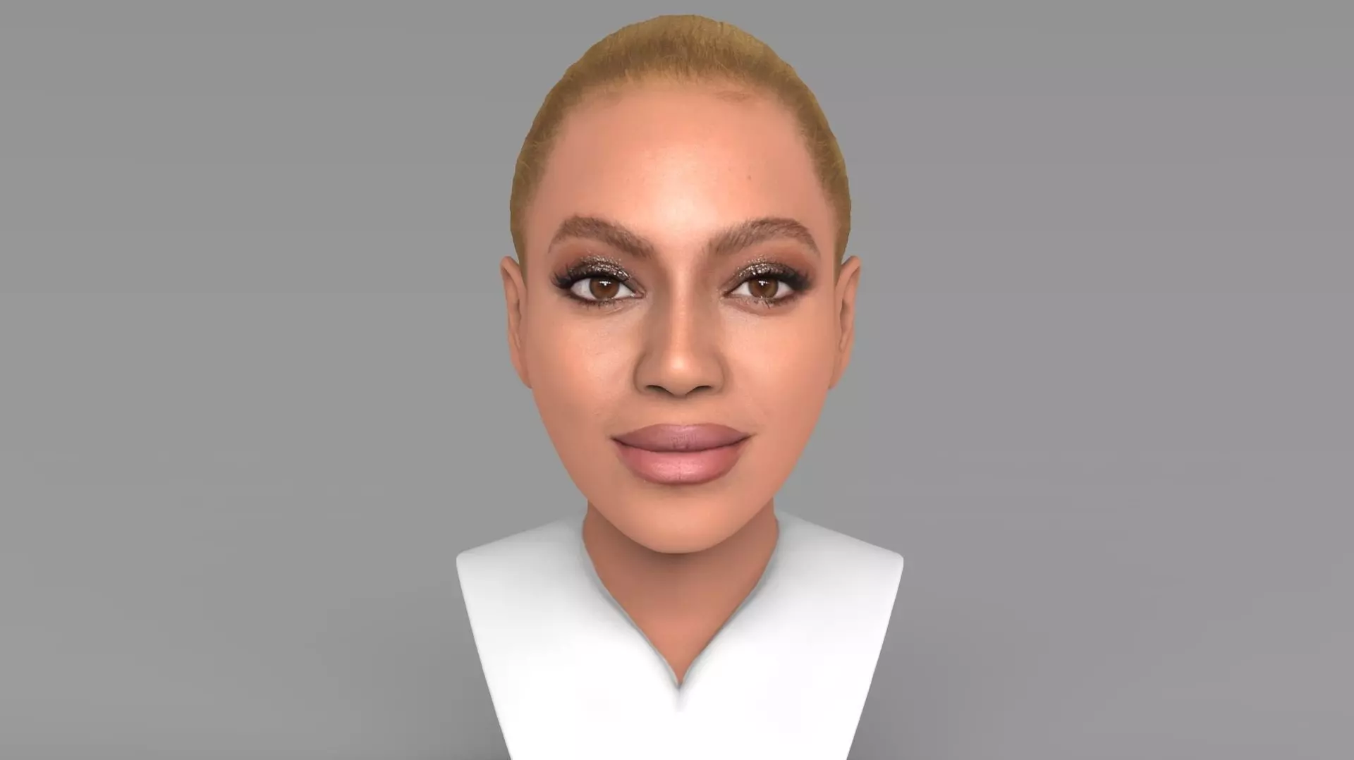 Beyonce Knowles bust ready for full color 3D printing 3D print model_0