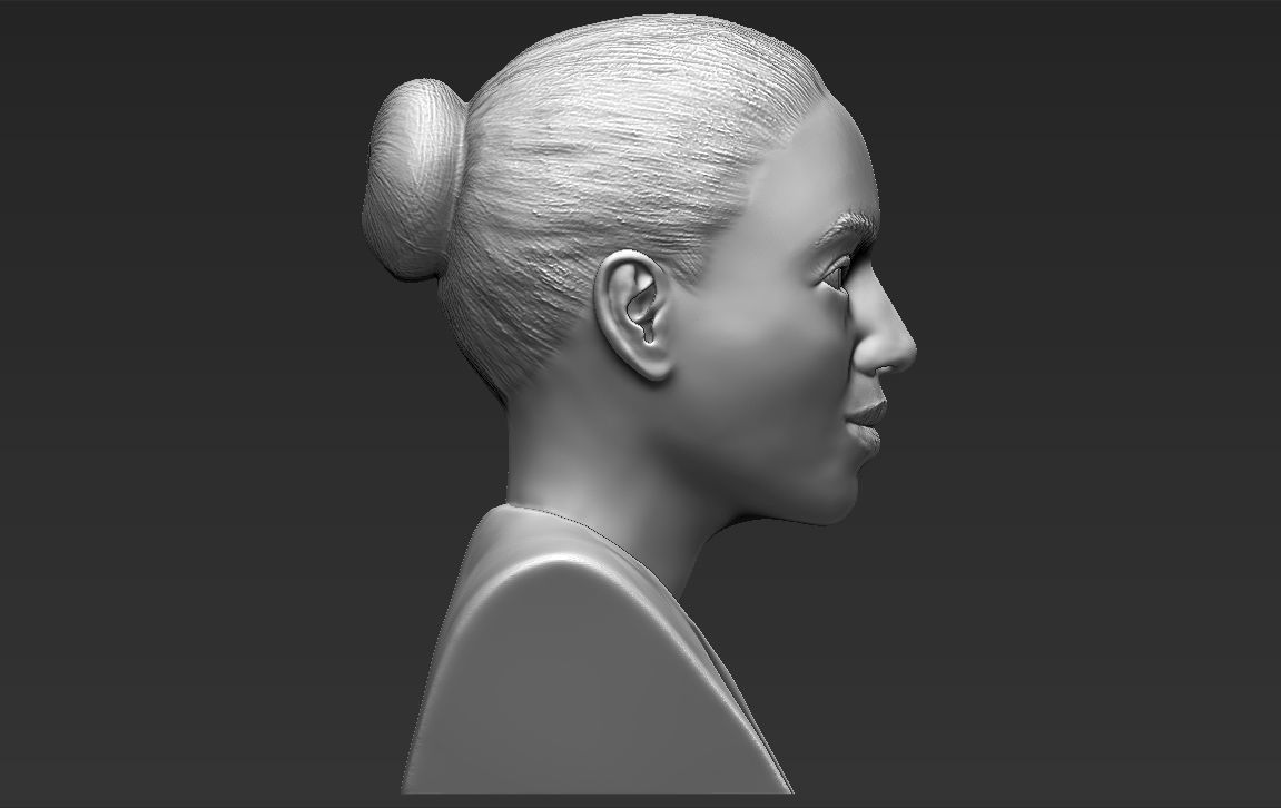 Beyonce Knowles bust ready for full color 3D printing 3D print model_34