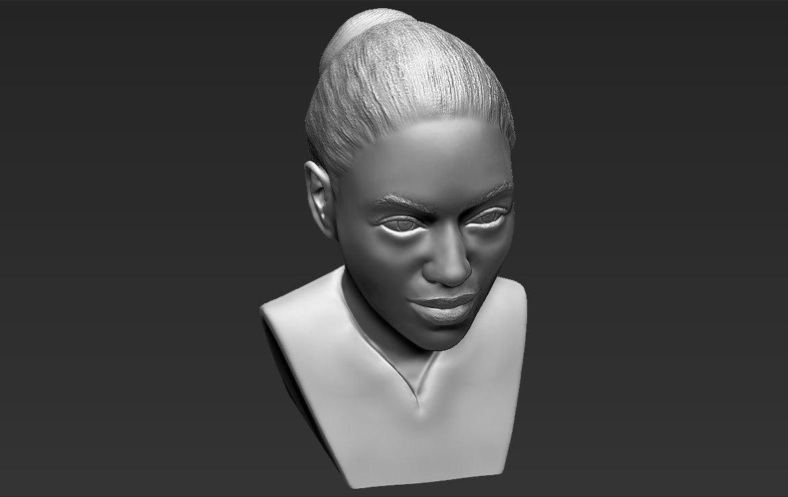 Beyonce Knowles bust ready for full color 3D printing 3D print model_38