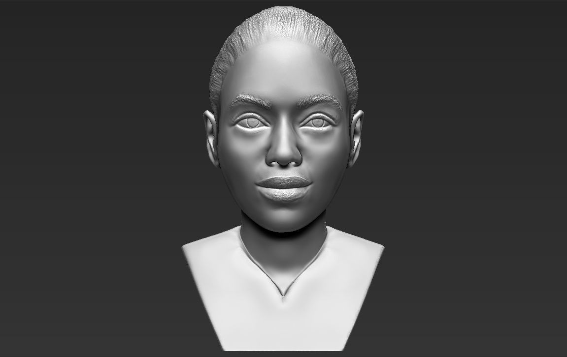 Beyonce Knowles bust ready for full color 3D printing 3D print model_24