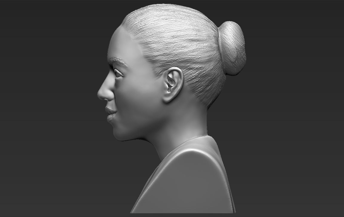 Beyonce Knowles bust ready for full color 3D printing 3D print model_28