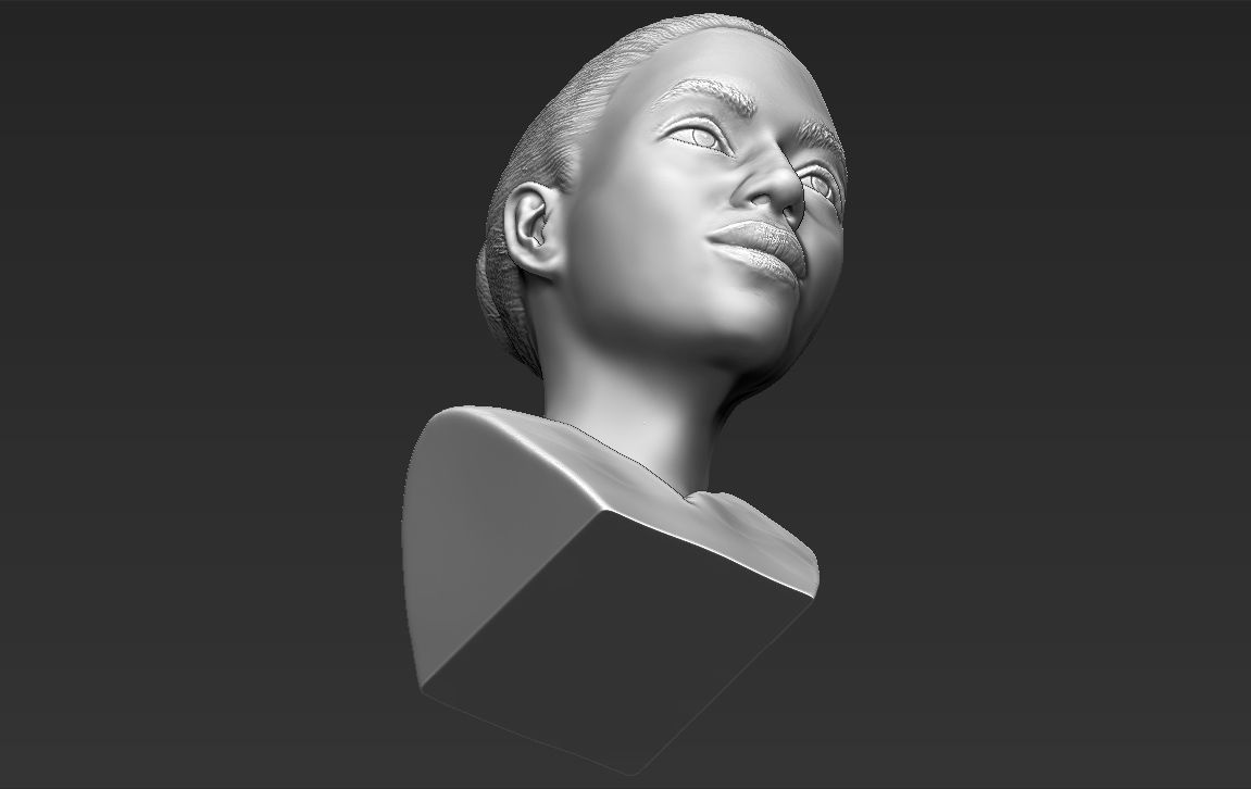Beyonce Knowles bust ready for full color 3D printing 3D print model_41