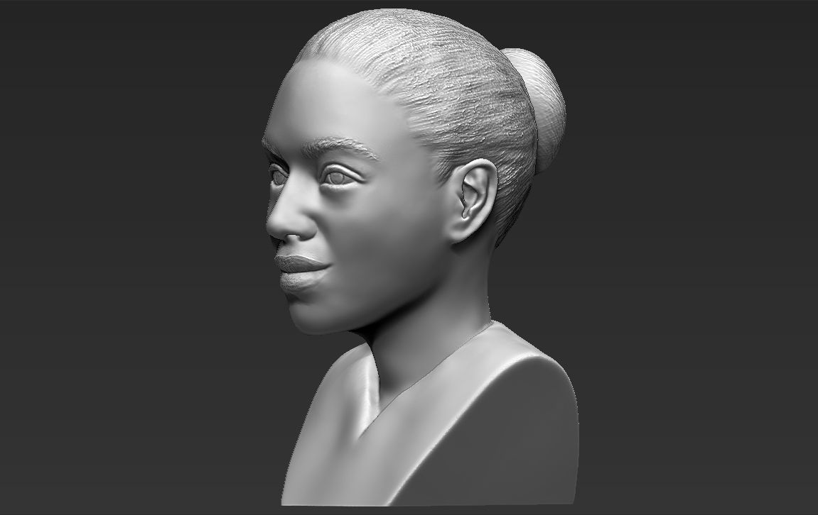 Beyonce Knowles bust ready for full color 3D printing 3D print model_27