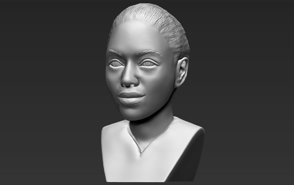 Beyonce Knowles bust ready for full color 3D printing 3D print model_25