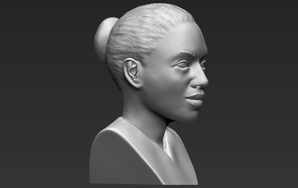 Beyonce Knowles bust ready for full color 3D printing 3D print model_35