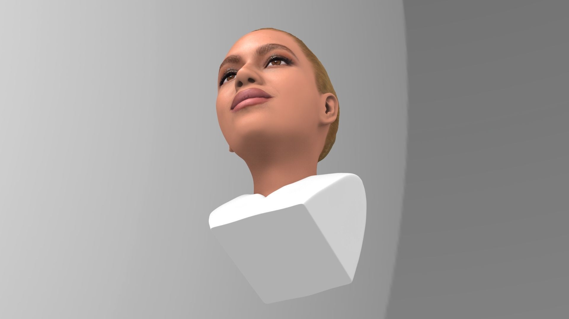 Beyonce Knowles bust ready for full color 3D printing 3D print model_16