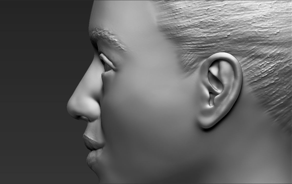 Beyonce Knowles bust ready for full color 3D printing 3D print model_51