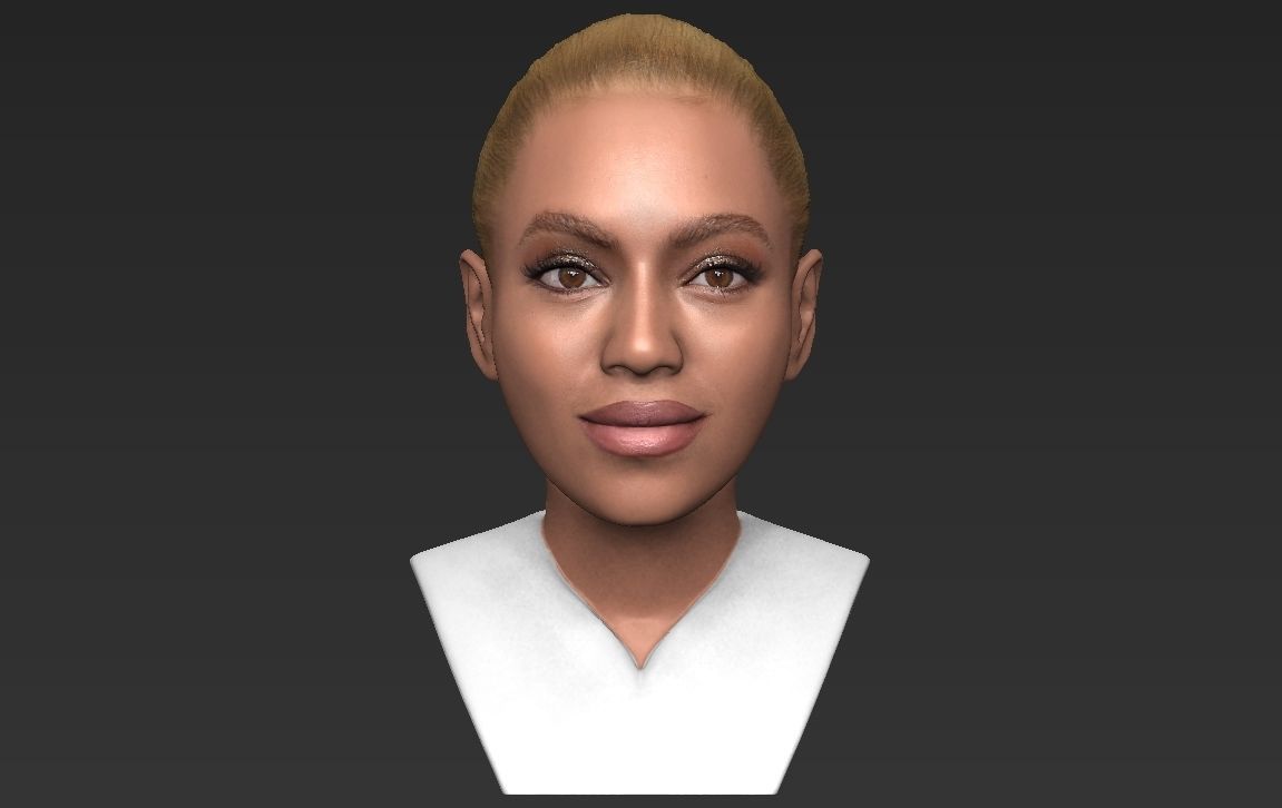 Beyonce Knowles bust ready for full color 3D printing 3D print model_18