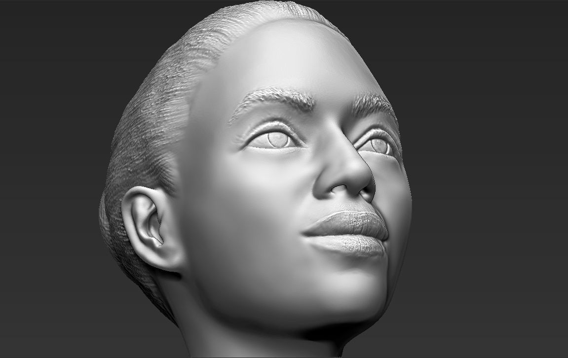 Beyonce Knowles bust ready for full color 3D printing 3D print model_45