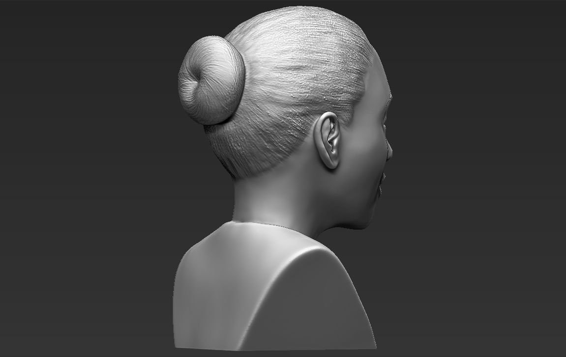 Beyonce Knowles bust ready for full color 3D printing 3D print model_33