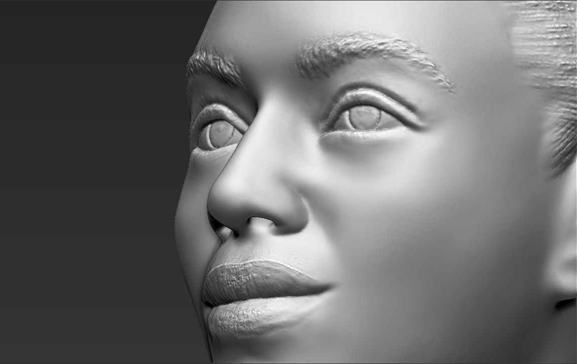 Beyonce Knowles bust ready for full color 3D printing 3D print model_48