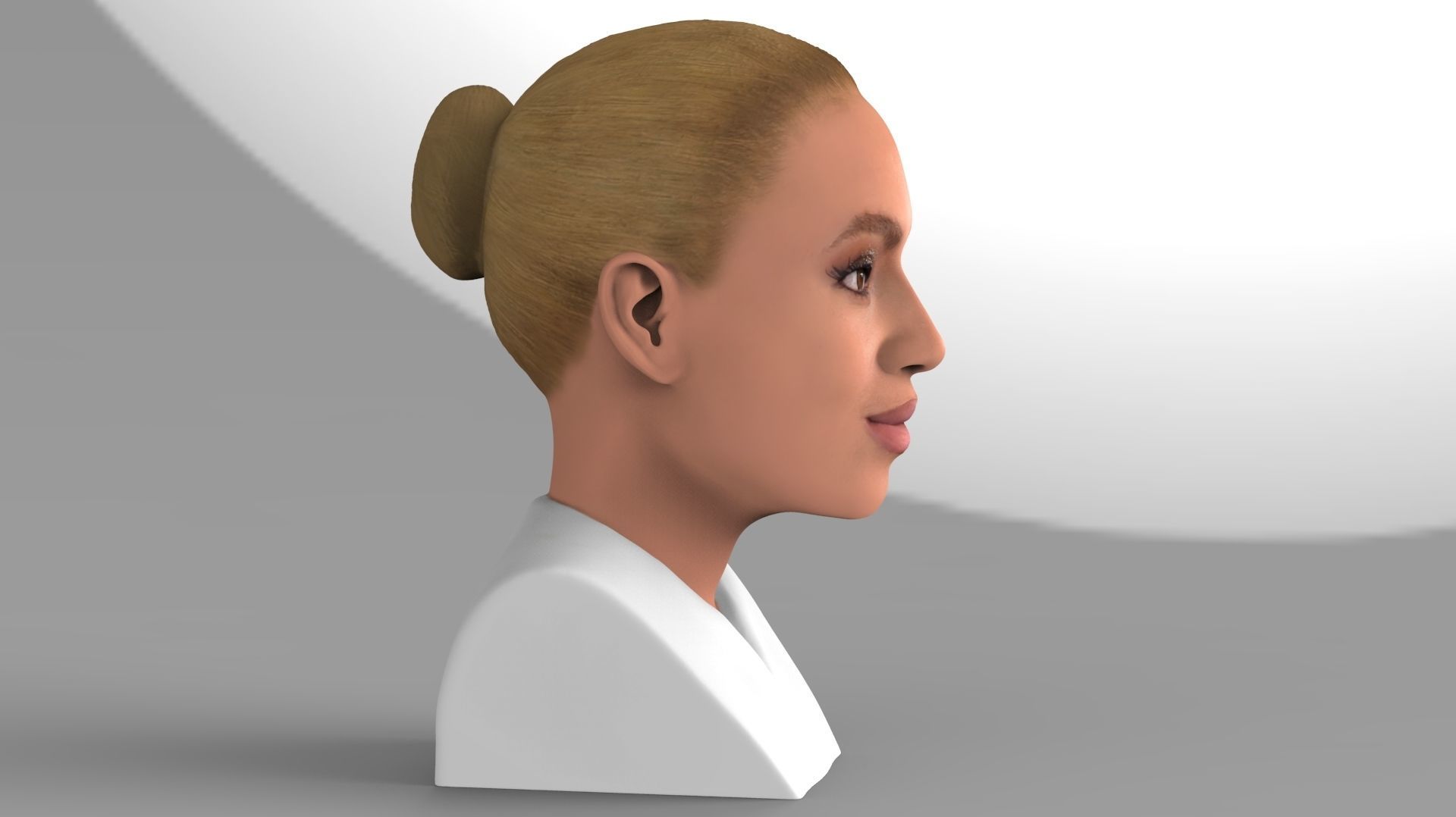 Beyonce Knowles bust ready for full color 3D printing 3D print model_8