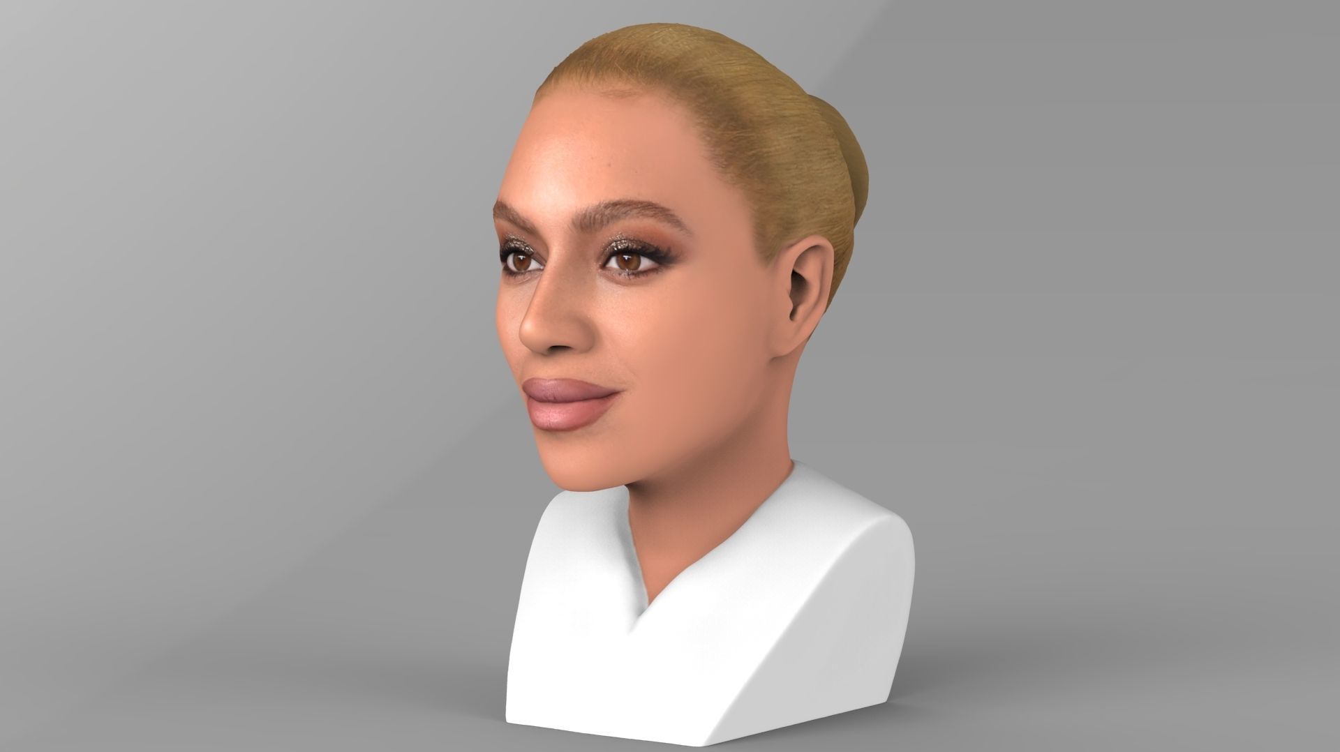 Beyonce Knowles bust ready for full color 3D printing 3D print model_2