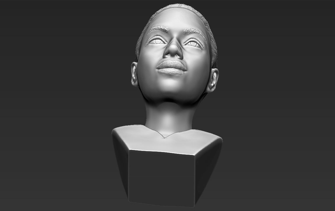 Beyonce Knowles bust ready for full color 3D printing 3D print model_43