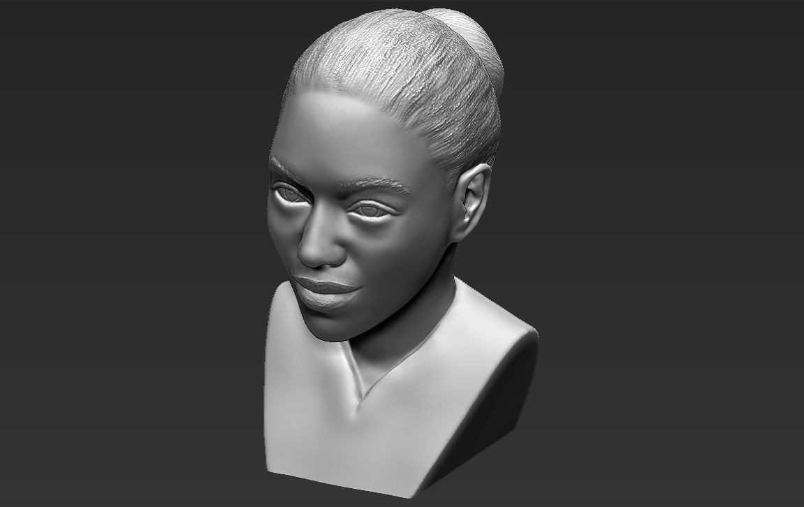 Beyonce Knowles bust ready for full color 3D printing 3D print model_39