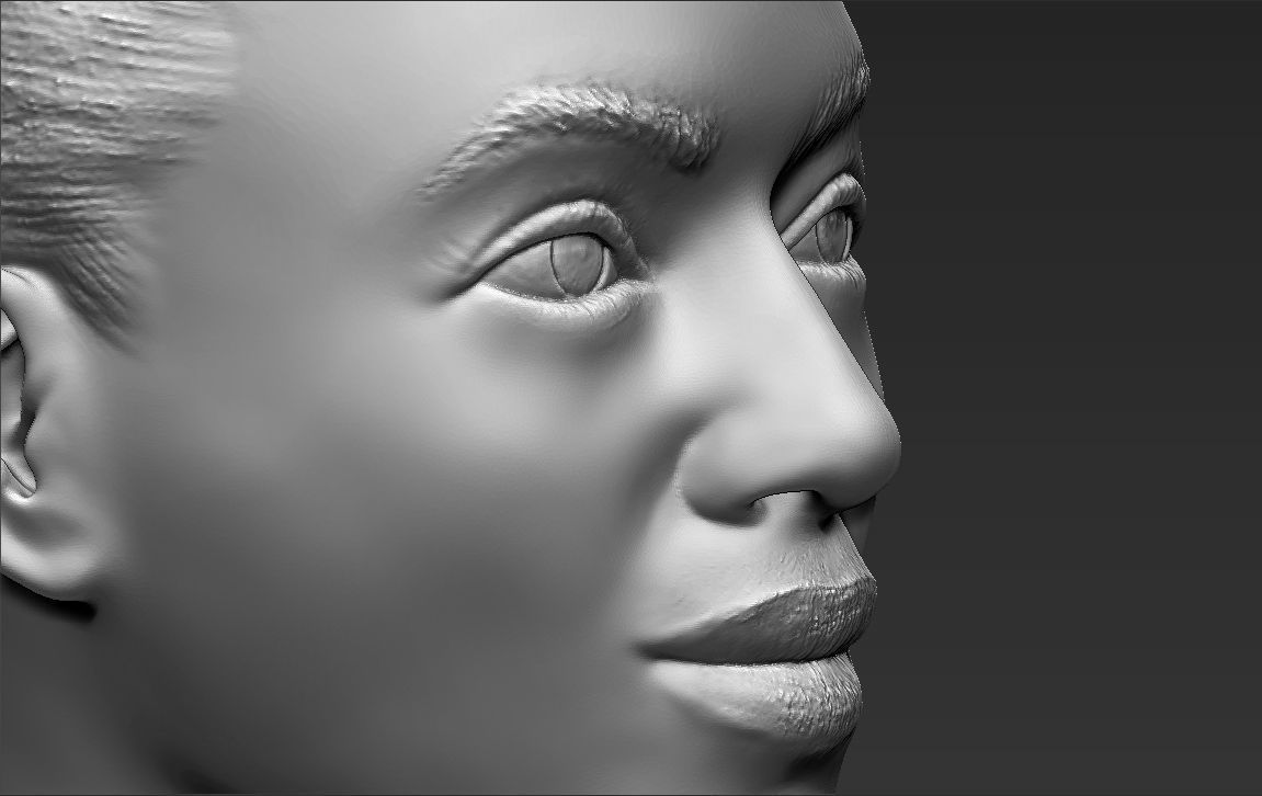 Beyonce Knowles bust ready for full color 3D printing 3D print model_46